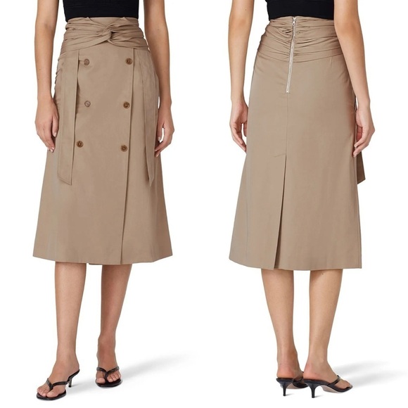 Rokh Twisted Wrap Midi Skirt - Picture 2 of 12